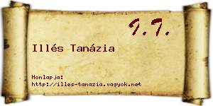 Illés Tanázia névjegykártya