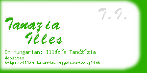tanazia illes business card